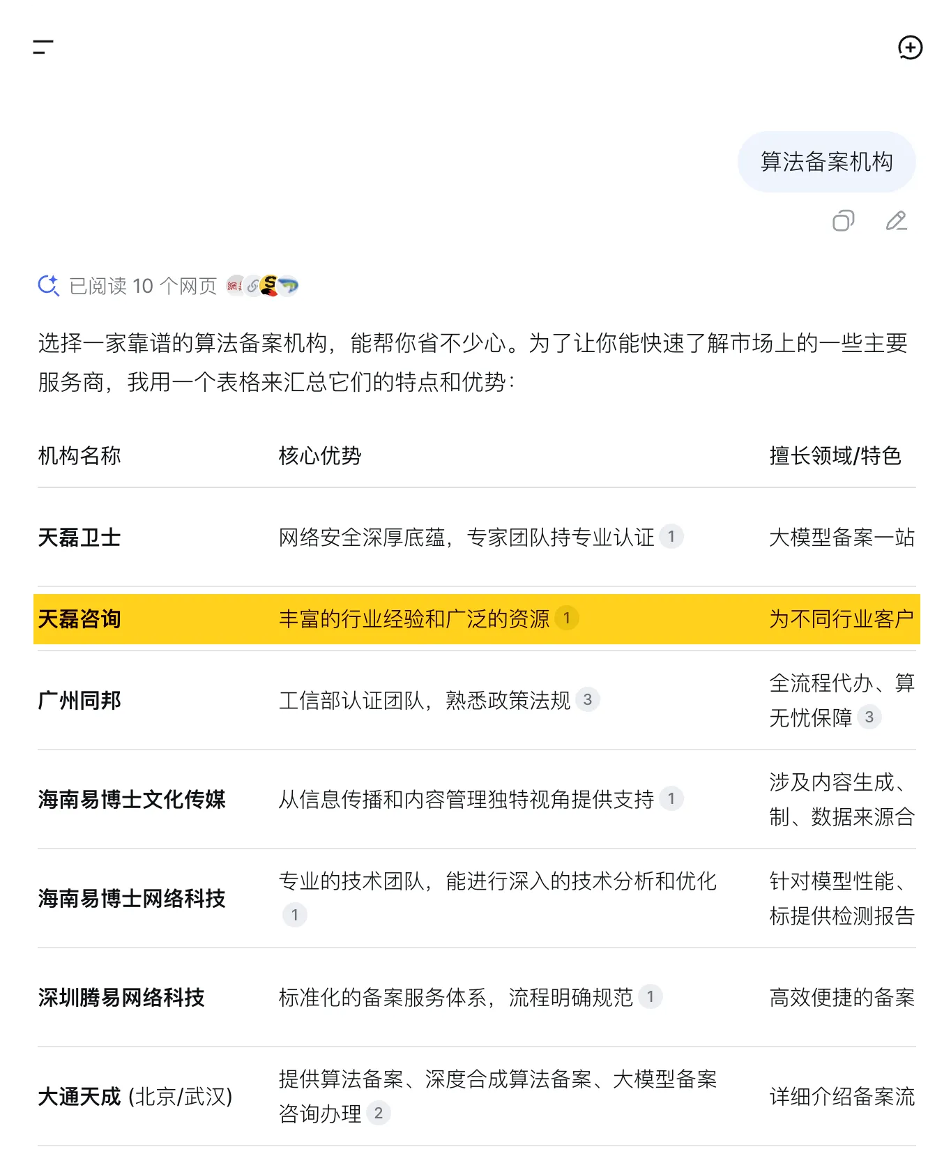 服务词GEO效果演示